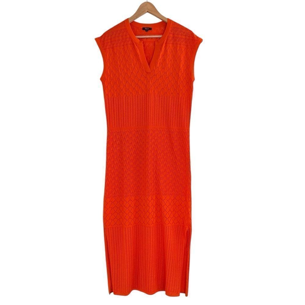 Rails Crochet Knit Ashley Dress In Arancione - Picture 4 of 11